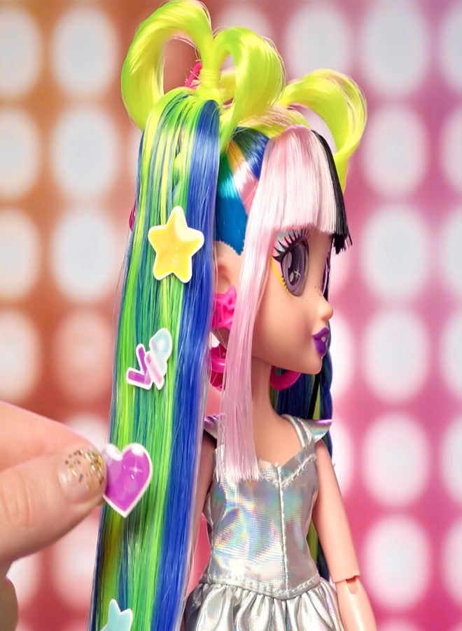 IMC Toys VIP Girls Hair Makeover Megan Fashion Doll with 11" Colorful Long Styling Hair and 5 Accessories Fashion Toy, Girls and Boys Ages 5 and Up, 10 Inch Doll - Image 4